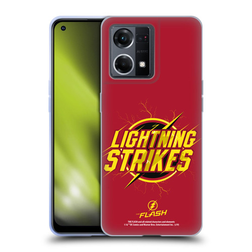 The Flash TV Series Graphics Lightning Strikes Soft Gel Case for OPPO Reno8 4G