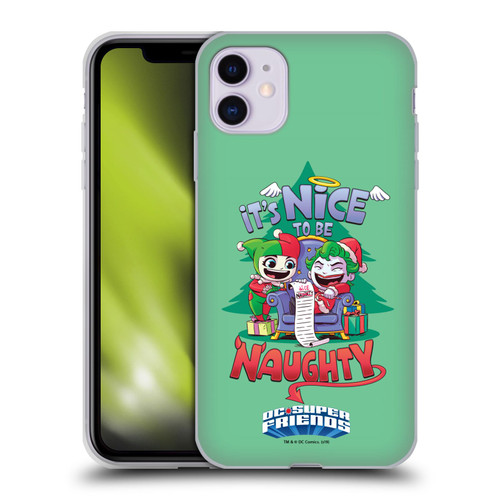 Super Friends DC Comics Toddlers Holidays Harley Joker Naughty Soft Gel Case for Apple iPhone 11