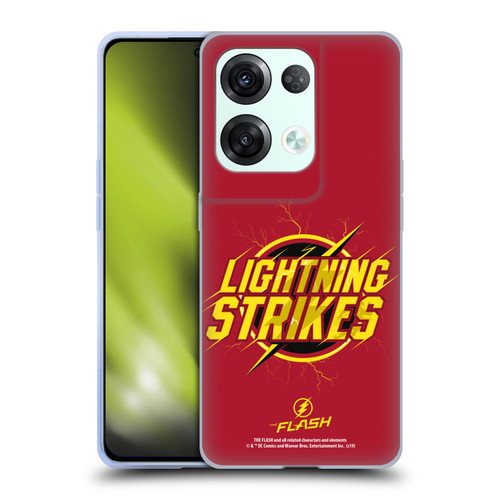 The Flash TV Series Graphics Lightning Strikes Soft Gel Case for OPPO Reno8 Pro