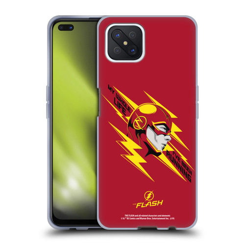 The Flash TV Series Graphics Barry Head Soft Gel Case for OPPO Reno4 Z 5G