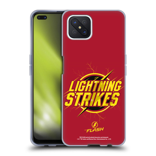 The Flash TV Series Graphics Lightning Strikes Soft Gel Case for OPPO Reno4 Z 5G