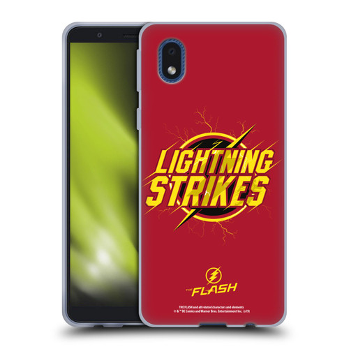 The Flash TV Series Graphics Lightning Strikes Soft Gel Case for Samsung Galaxy A01 Core (2020)