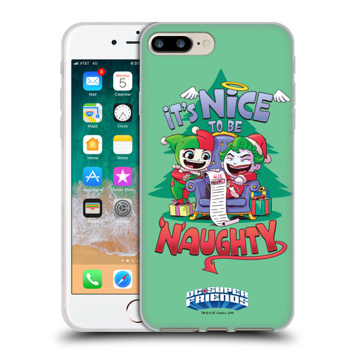 Super Friends DC Comics Toddlers Holidays Harley Joker Naughty Soft Gel Case for Apple iPhone 7 Plus / iPhone 8 Plus