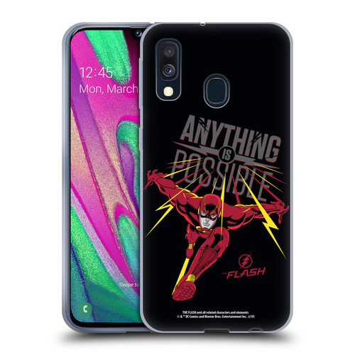 The Flash TV Series Graphics Barry Anything Is Possible Soft Gel Case for Samsung Galaxy A40 (2019)