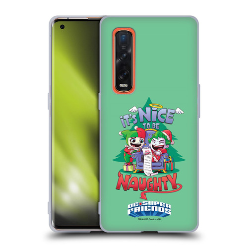 Super Friends DC Comics Toddlers Holidays Harley Joker Naughty Soft Gel Case for OPPO Find X2 Pro 5G