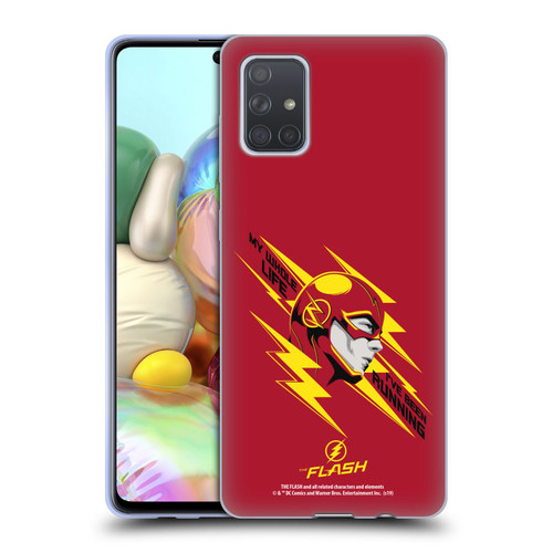 The Flash TV Series Graphics Barry Head Soft Gel Case for Samsung Galaxy A71 (2019)