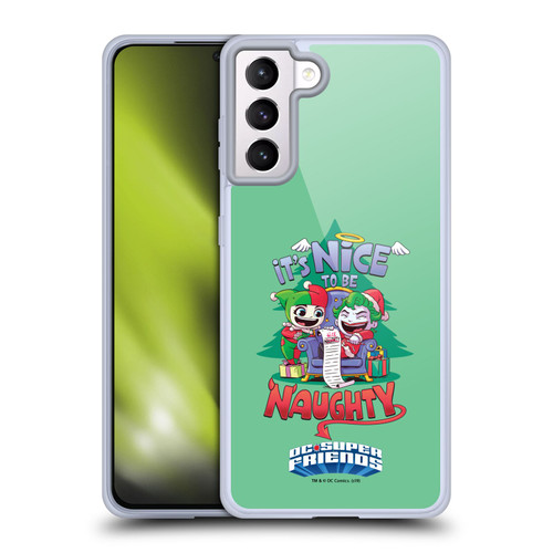 Super Friends DC Comics Toddlers Holidays Harley Joker Naughty Soft Gel Case for Samsung Galaxy S21+ 5G