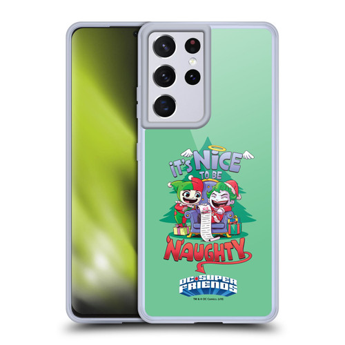 Super Friends DC Comics Toddlers Holidays Harley Joker Naughty Soft Gel Case for Samsung Galaxy S21 Ultra 5G