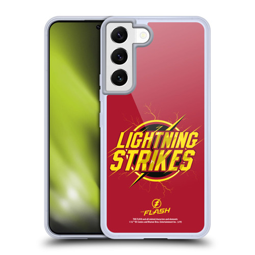 The Flash TV Series Graphics Lightning Strikes Soft Gel Case for Samsung Galaxy S22 5G