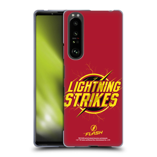 The Flash TV Series Graphics Lightning Strikes Soft Gel Case for Sony Xperia 1 III