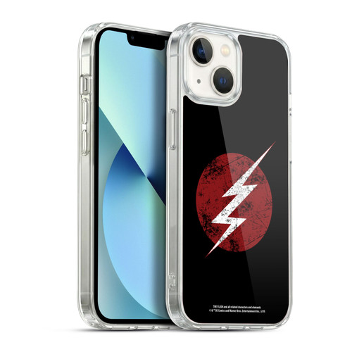 The Flash TV Series Logos Distressed Look Soft Gel Case for Apple iPhone 13