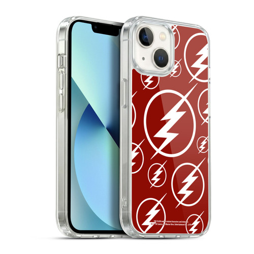 The Flash TV Series Logos Pattern Soft Gel Case for Apple iPhone 13