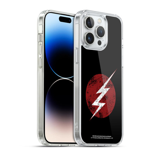 The Flash TV Series Logos Distressed Look Soft Gel Case for Apple iPhone 14 Pro Max & MagSafe