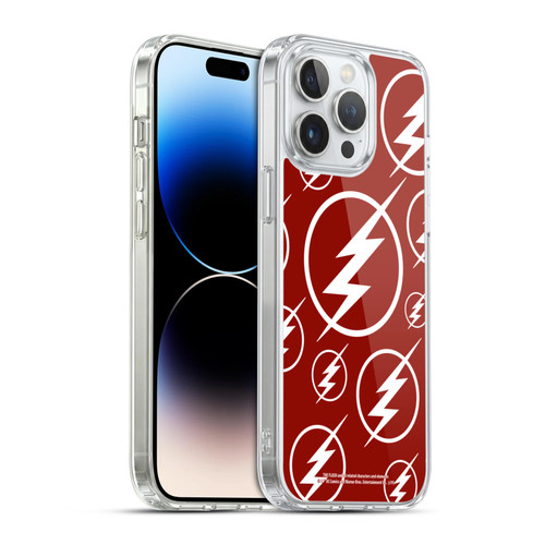 The Flash TV Series Logos Pattern Soft Gel Case for Apple iPhone 14 Pro Max & MagSafe