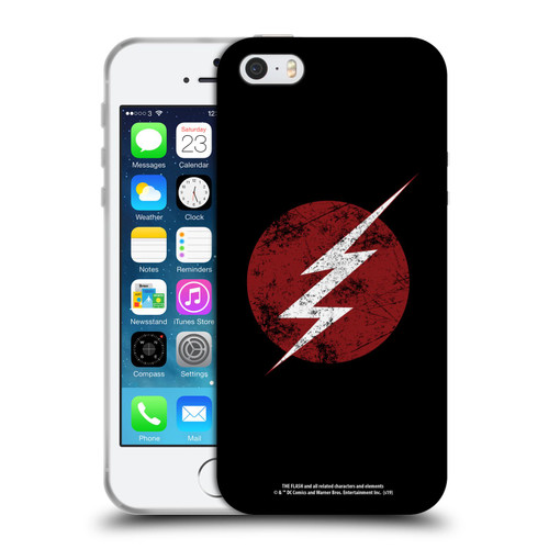 The Flash TV Series Logos Distressed Look Soft Gel Case for Apple iPhone 5 / 5s / iPhone SE 2016