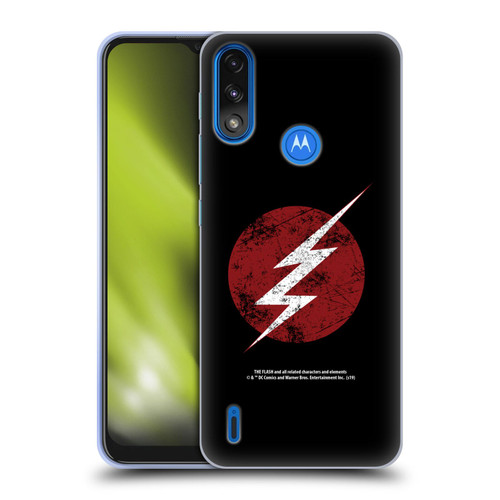 The Flash TV Series Logos Distressed Look Soft Gel Case for Motorola Moto E7 Power / Moto E7i Power