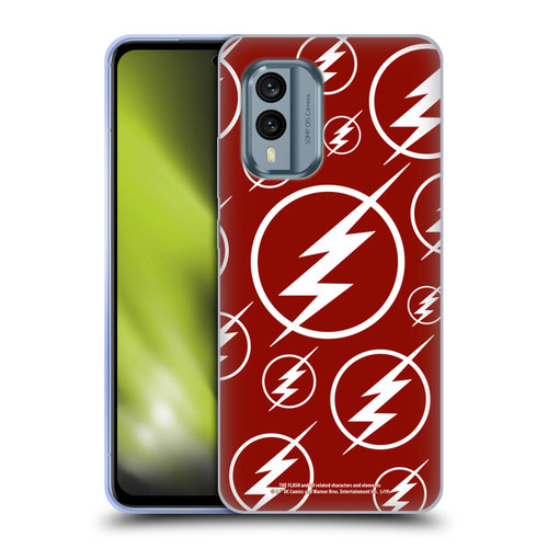 The Flash TV Series Logos Pattern Soft Gel Case for Nokia X30