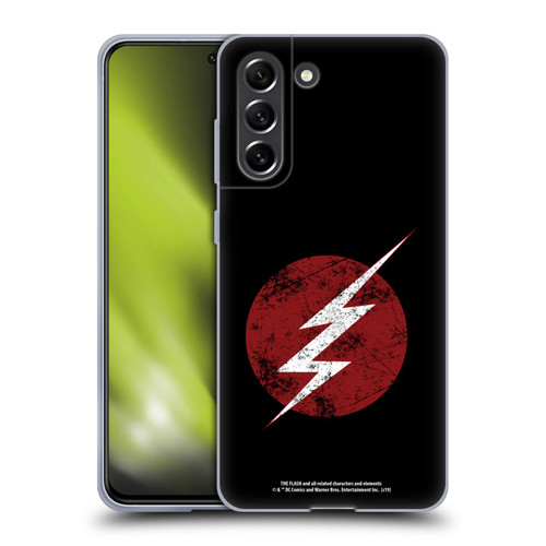 The Flash TV Series Logos Distressed Look Soft Gel Case for Samsung Galaxy S21 FE 5G