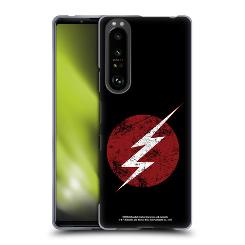 The Flash TV Series Logos Distressed Look Soft Gel Case for Sony Xperia 1 III