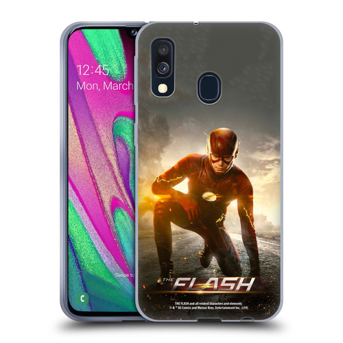 The Flash TV Series Poster Barry Kneel Pose Soft Gel Case for Samsung Galaxy A40 (2019)