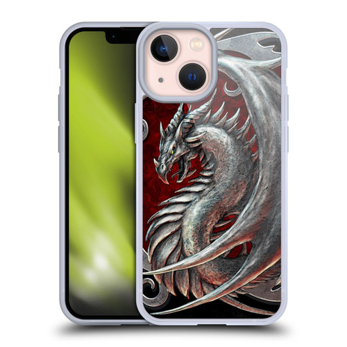 Christos Karapanos Dragons 2 Talisman Silver Soft Gel Case for Apple iPhone 13 Mini