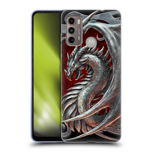 Christos Karapanos Dragons 2 Talisman Silver Soft Gel Case for Motorola Moto G60 / Moto G40 Fusion