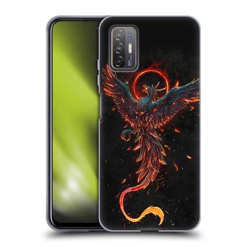 Christos Karapanos Mythical Art Black Phoenix Soft Gel Case for HTC Desire 21 Pro 5G