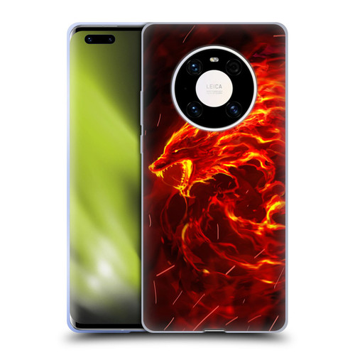 Christos Karapanos Mythical Art Wolf Spirit Soft Gel Case for Huawei Mate 40 Pro 5G