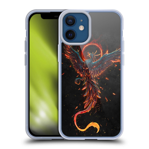 Christos Karapanos Mythical Art Black Phoenix Soft Gel Case for Apple iPhone 12 Mini