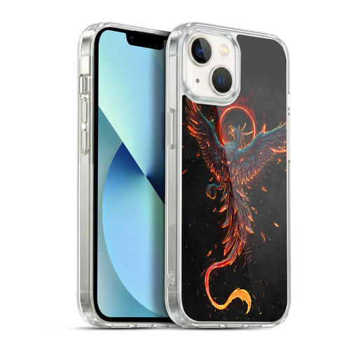 Christos Karapanos Mythical Art Black Phoenix Soft Gel Case for Apple iPhone 13