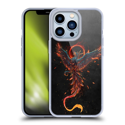 Christos Karapanos Mythical Art Black Phoenix Soft Gel Case for Apple iPhone 13 Pro