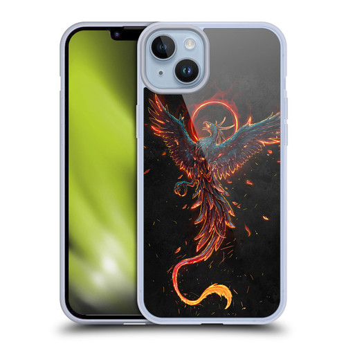 Christos Karapanos Mythical Art Black Phoenix Soft Gel Case for Apple iPhone 14 Plus