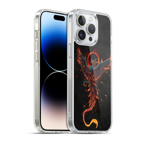 Christos Karapanos Mythical Art Black Phoenix Soft Gel Case for Apple iPhone 14 Pro Max & MagSafe
