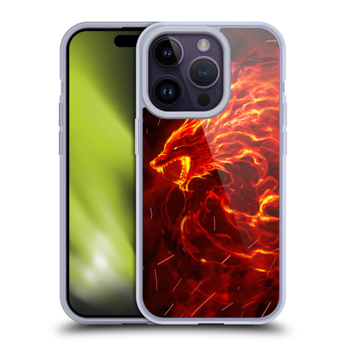 Christos Karapanos Mythical Art Wolf Spirit Soft Gel Case for Apple iPhone 14 Pro