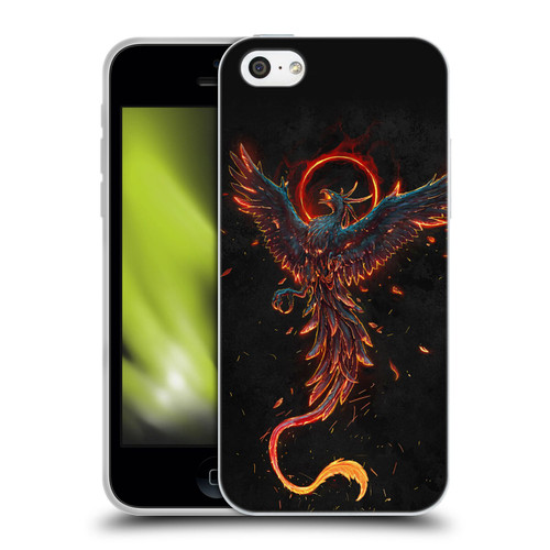 Christos Karapanos Mythical Art Black Phoenix Soft Gel Case for Apple iPhone 5c