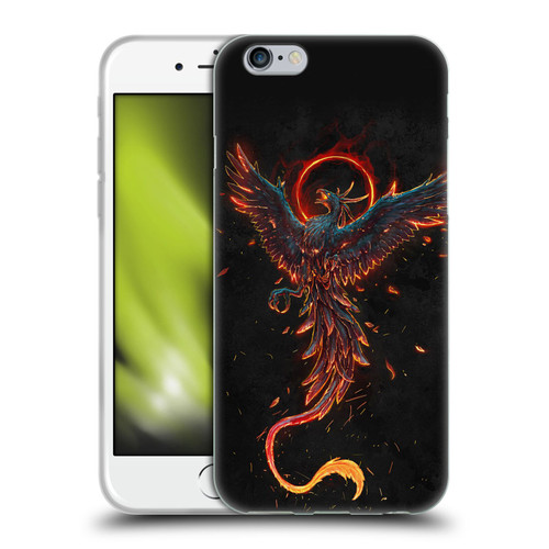 Christos Karapanos Mythical Art Black Phoenix Soft Gel Case for Apple iPhone 6 / iPhone 6s