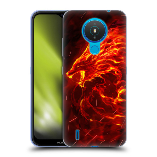 Christos Karapanos Mythical Art Wolf Spirit Soft Gel Case for Nokia 1.4