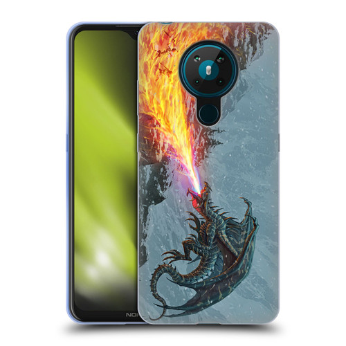 Christos Karapanos Mythical Art Power Of The Dragon Flame Soft Gel Case for Nokia 5.3