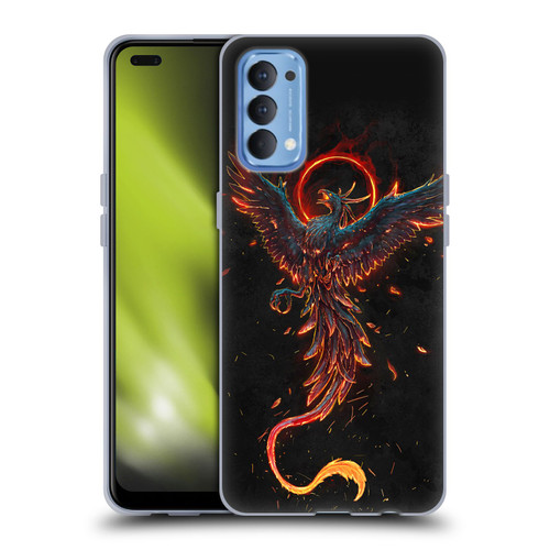 Christos Karapanos Mythical Art Black Phoenix Soft Gel Case for OPPO Reno 4 5G