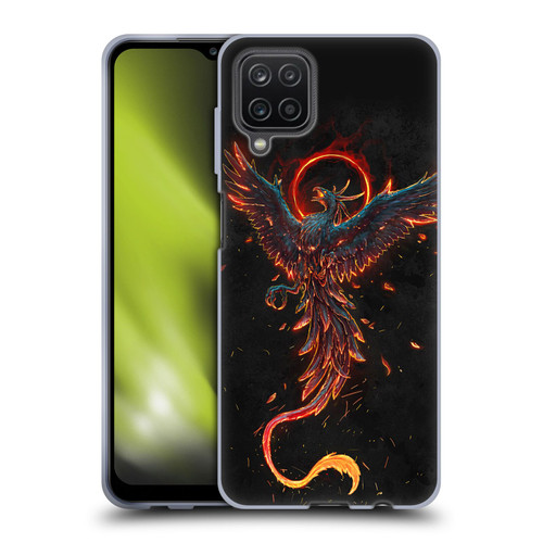 Christos Karapanos Mythical Art Black Phoenix Soft Gel Case for Samsung Galaxy A12 (2020)