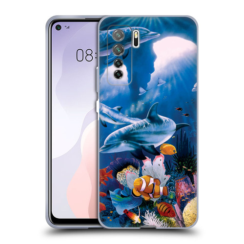 Graeme Stevenson Assorted Designs Dolphins Soft Gel Case for Huawei Nova 7 SE/P40 Lite 5G
