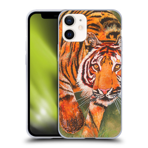 Graeme Stevenson Assorted Designs Tiger 1 Soft Gel Case for Apple iPhone 12 Mini