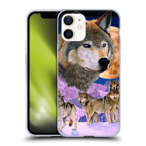 Graeme Stevenson Assorted Designs Wolves Soft Gel Case for Apple iPhone 12 Mini