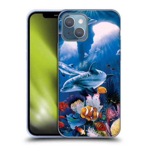Graeme Stevenson Assorted Designs Dolphins Soft Gel Case for Apple iPhone 13