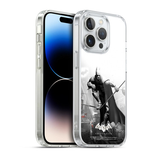 Batman Arkham City Key Art Comic Book Cover Soft Gel Case for Apple iPhone 14 Pro & MagSafe