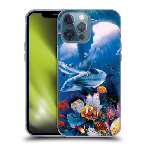 Graeme Stevenson Assorted Designs Dolphins Soft Gel Case for Apple iPhone 13 Pro Max