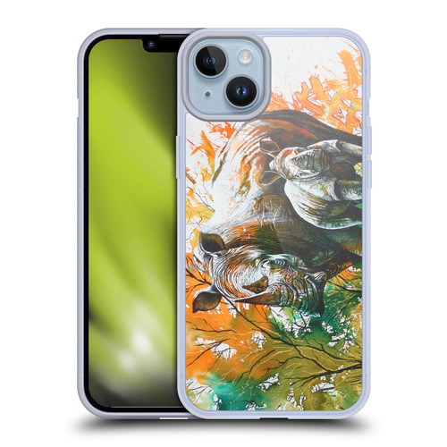 Graeme Stevenson Assorted Designs Rhino Soft Gel Case for Apple iPhone 14 Plus