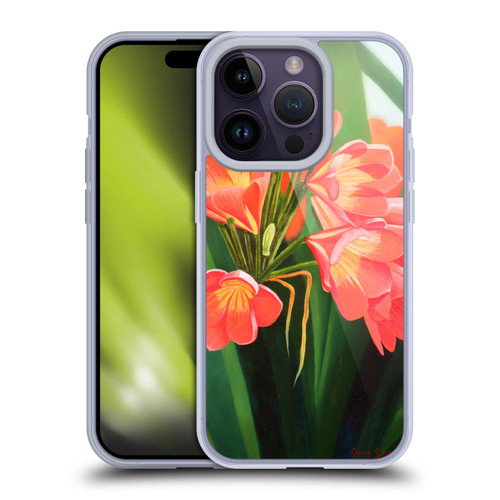 Graeme Stevenson Assorted Designs Flowers 2 Soft Gel Case for Apple iPhone 14 Pro