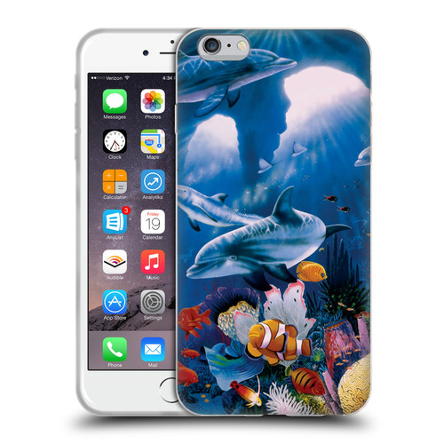 Graeme Stevenson Assorted Designs Dolphins Soft Gel Case for Apple iPhone 6 Plus / iPhone 6s Plus