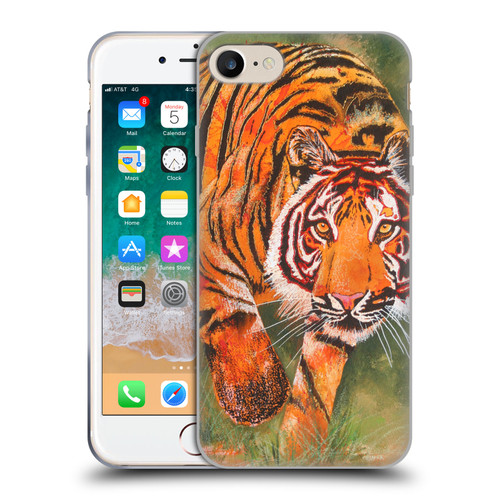 Graeme Stevenson Assorted Designs Tiger 1 Soft Gel Case for Apple iPhone 7 / 8 / SE 2020 & 2022